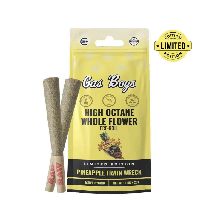 Gas Boys High Octane Whole Flower Pre-Roll 1.5g 2ct / Pineapple Train Wreck Sativa Hybrid